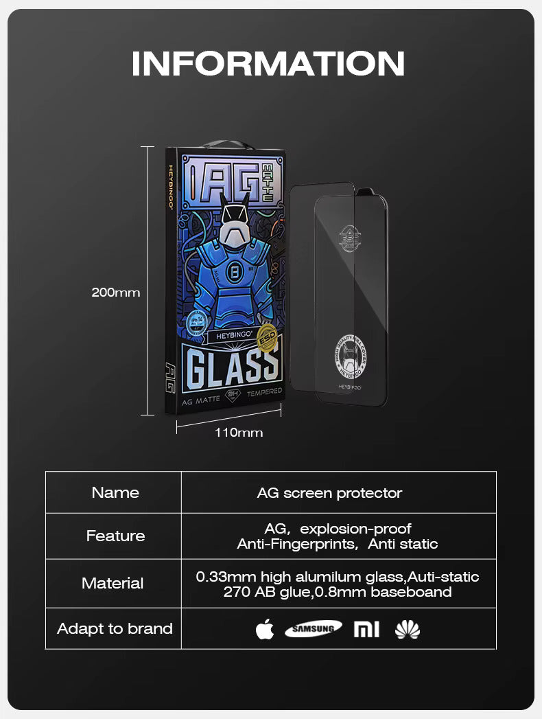 HEYBINGO® X-Man AG Matte Screen Protector